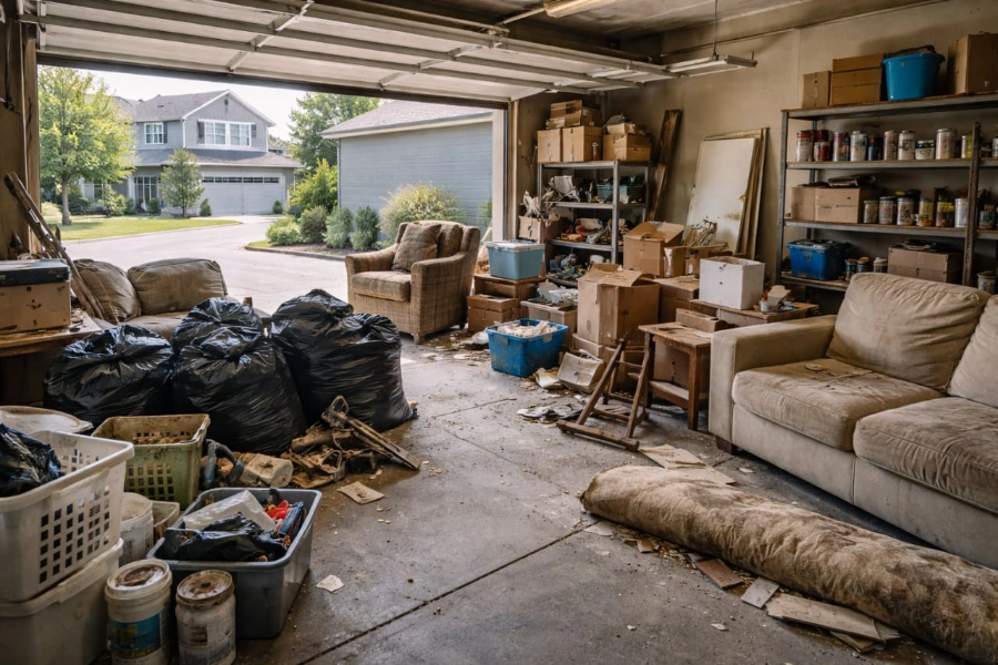 Before garage cleanout Beaverton OR