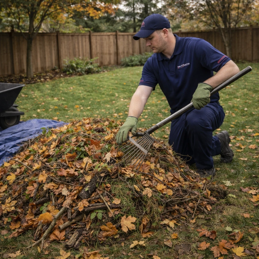 Yard cleanup results Beaverton, Oregon, before and after