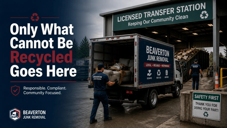 Licensed transfer station for junk disposal in Washington County