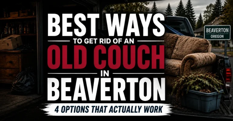 Best ways to get rid of an old couch in Beaverton with donation, self-haul, online listing, and junk removal options