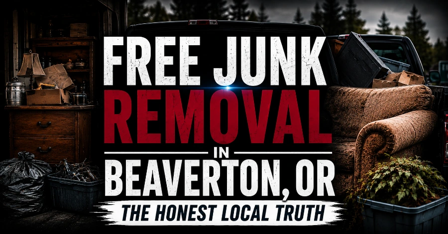 Honest local guide explaining free junk removal in beaverton