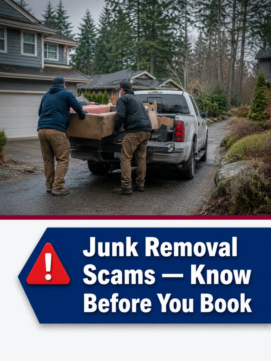 junk removal scams in Beaverton Oregon — red flags homeowners should know