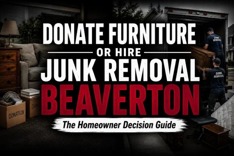 Donation furniture and junk removal options compared in Beaverton Oregon