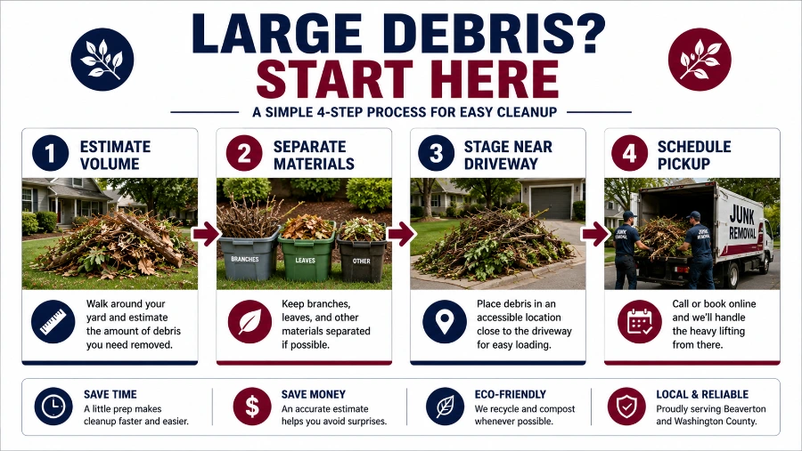 Steps for handling large amounts of yard debris in Beaverton