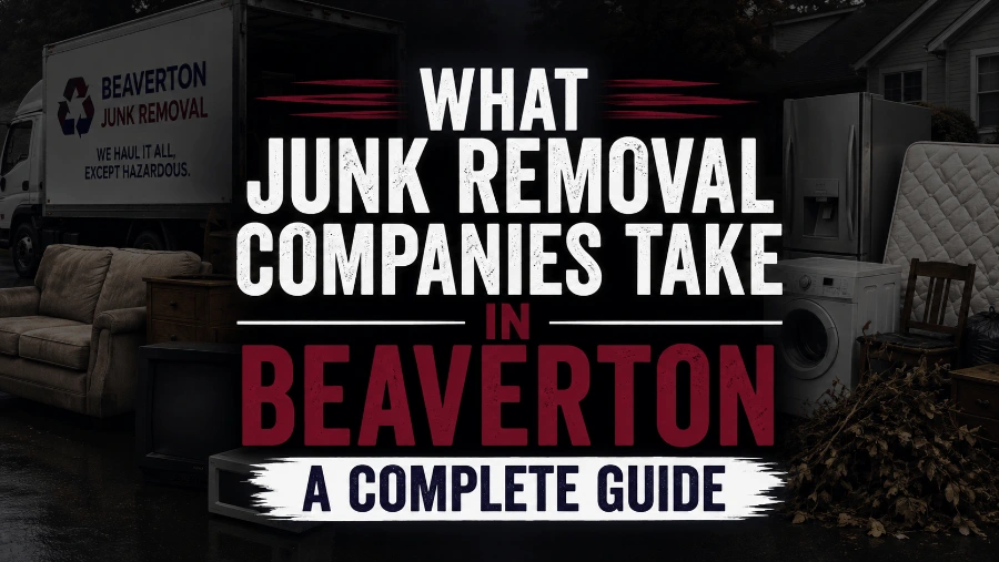 What junk removal companies take in Beaverton, including common household items